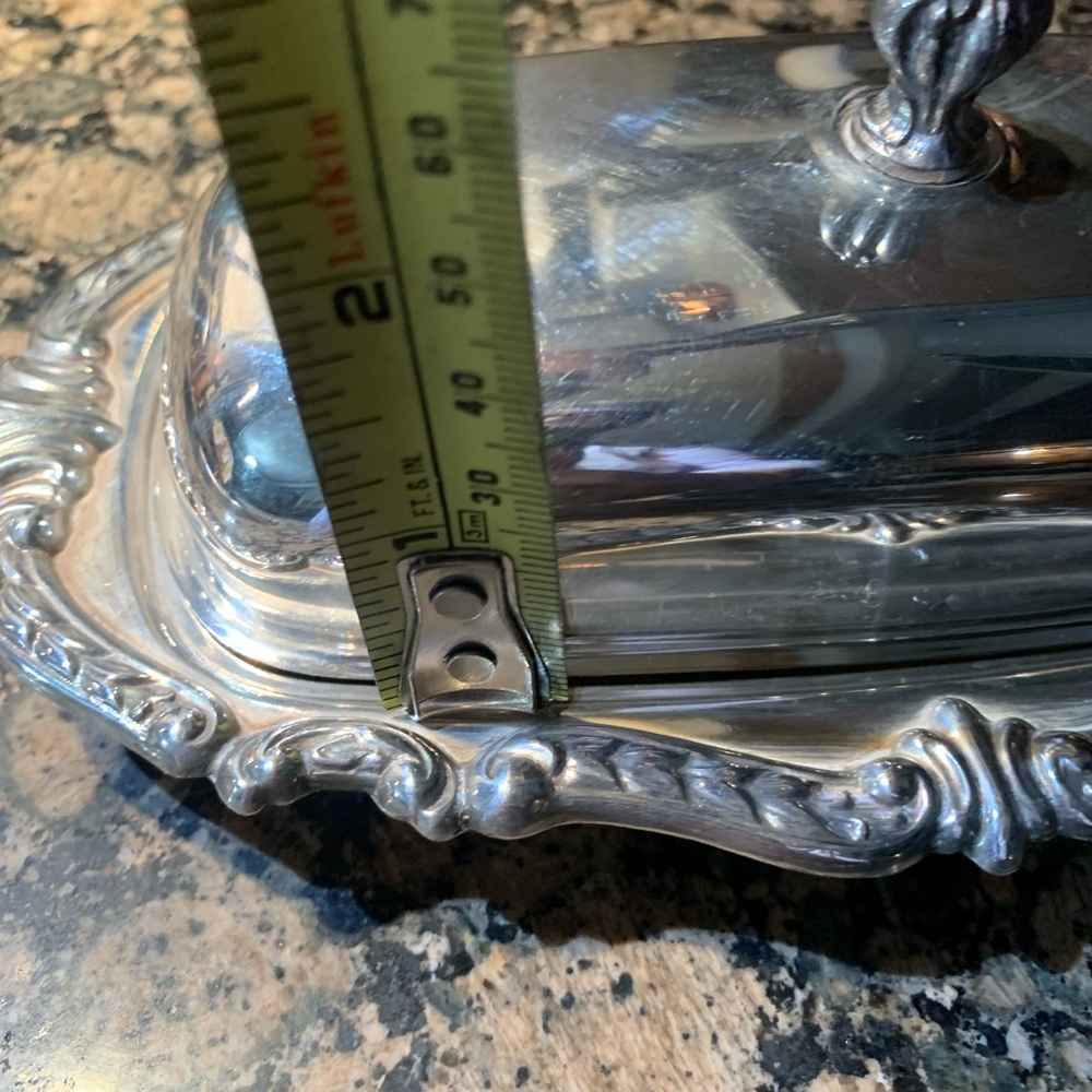 Vintage Silver Plated Baroque Butter Dish no glass insert - Picture 8 of 9